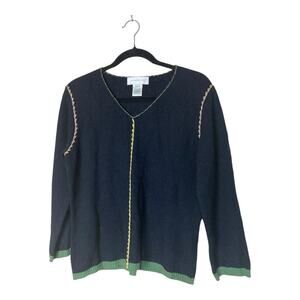 Susan Bristol VTG Sweater Lightweight Pullover Size Large